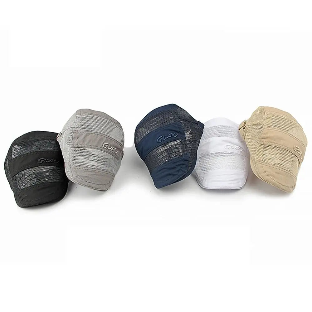 Vintage Mesh Beret Hat – Breathable Cotton Sun Hat, Unisex