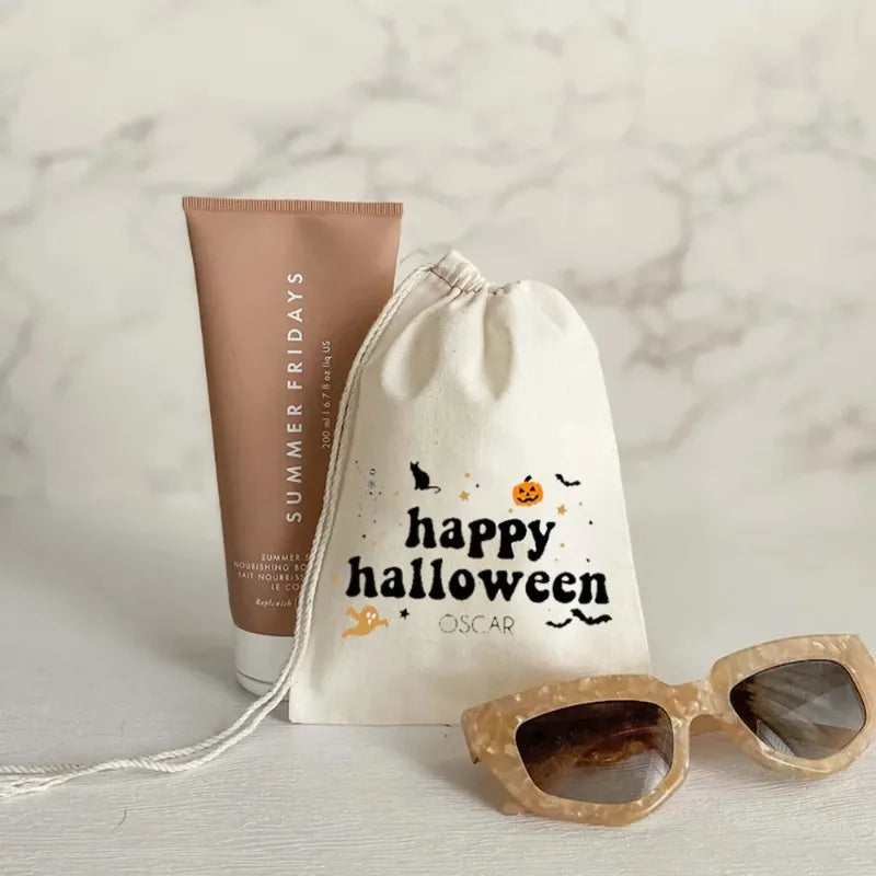 5-Pack Personalized Halloween Drawstring Treat Bags for Kids