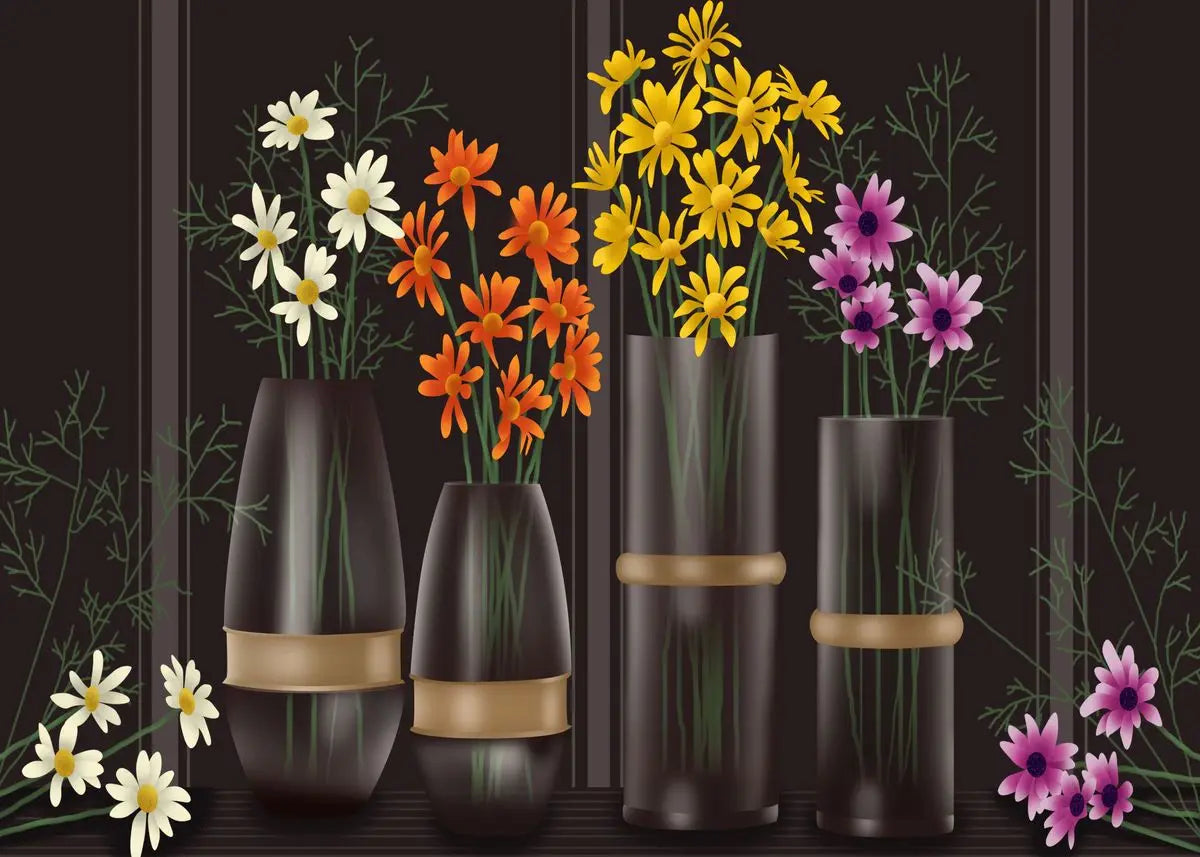 Flowers & Plants Canvas Wall Art | Modern Home Decor Print