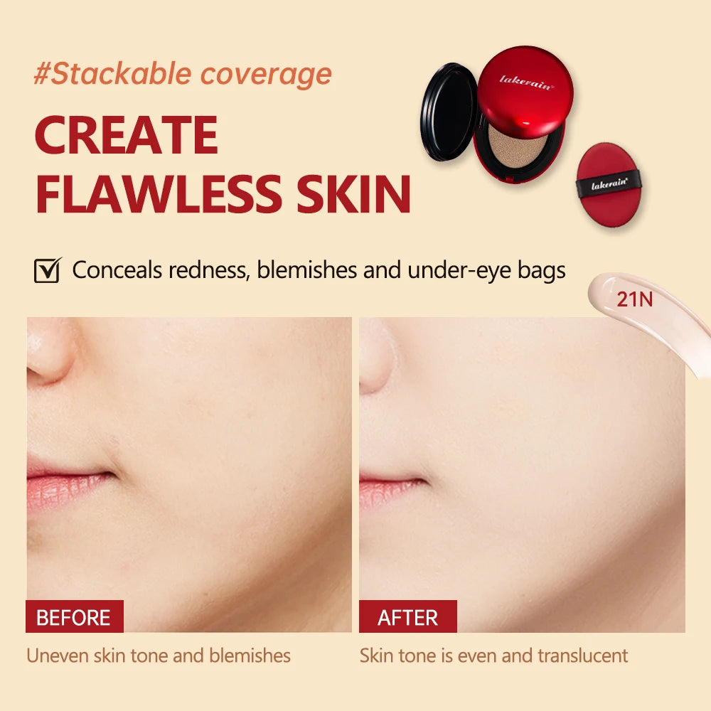 Mask Fit Red Cushion Foundation Long-Lasting Lightweight Buildable Coverage Semi-Matte Finish Korean Cushion Founda Peaceful Pleasures Health and Wellness