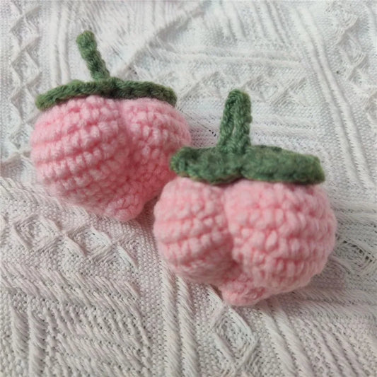Crochet Peach Ornaments 10-Pack | Handmade Knitted Yarn Crafts Crochet Craft Ornaments Peaceful Pleasures Health and Wellness