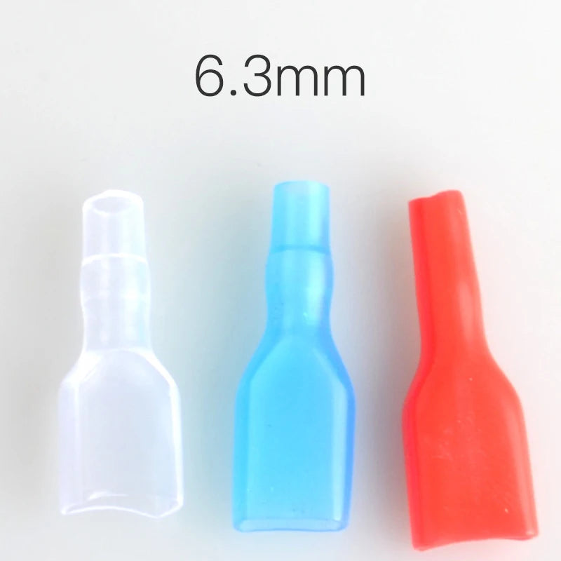 50pcs 2.8/4.8/6.3 Cover Case for 2.8mm 4.8mm 6.3mm Crimp Terminal Spade Connector Terminal Cap Peaceful Pleasures Health and Wellness