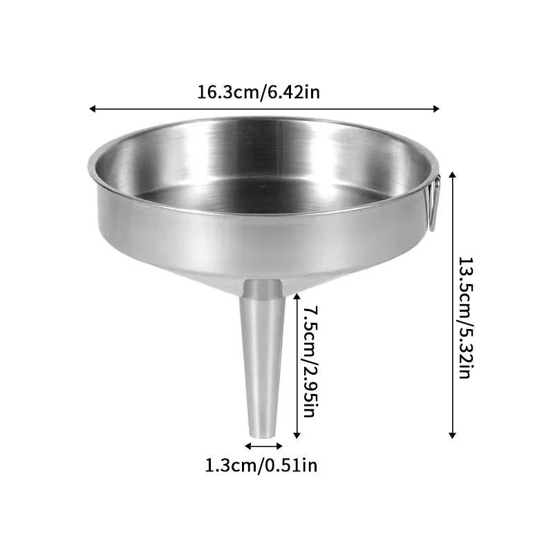 10cm/12cm/14cm/16cm/18cm Metal Funnel For Canning Kitchen Tools Wide Mouth Funnels Bar Wine Beer Oil Flask Funnel Peaceful Pleasures Health and Wellness 16cm