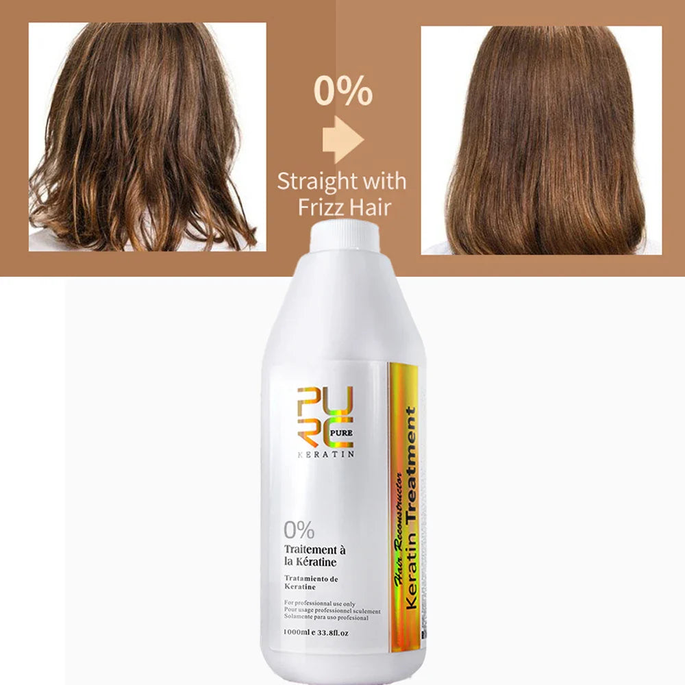 PURC 1000ml Brazilian Keratin Hair Treatment | 0%–12% Formalin