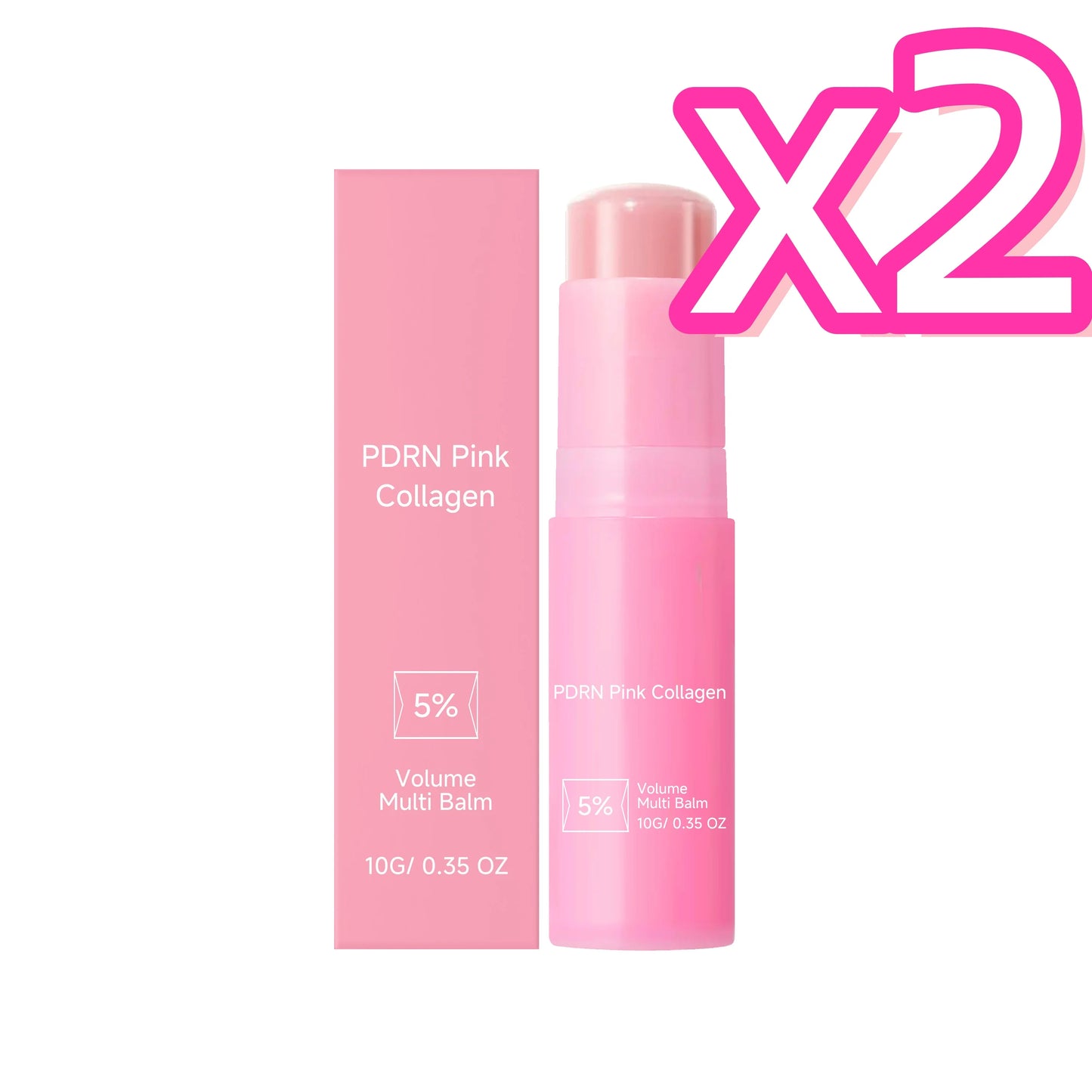 Moisturizing Wrinkle Multi Balm Collagen Multi Balm Stick Improve Skin Dull Boost Radiance Hydrating Lip Face Multi Cream Stick Peaceful Pleasures Health and Wellness 10g Boxed x 2