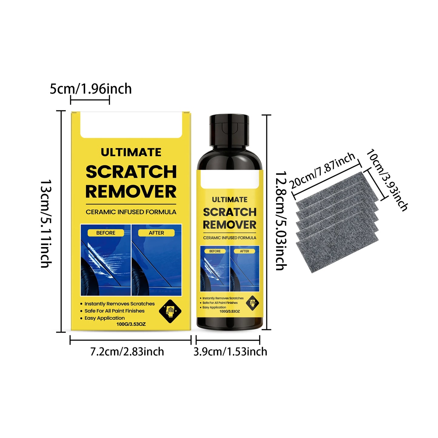 100G Car Scratch Remover – Restore Paint Gloss & Polish