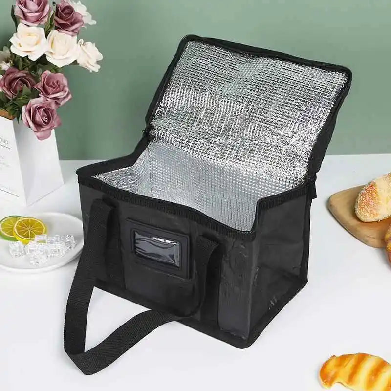 Large Insulated Lunch Bag with Aluminum Foil Waterproof Material Thermal Cooler Tote for Food Delivery and Picnics Peaceful Pleasures Health and Wellness