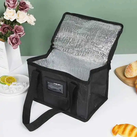 Large Insulated Lunch Bag with Aluminum Foil Waterproof Material Thermal Cooler Tote for Food Delivery and Picnics Peaceful Pleasures Health and Wellness
