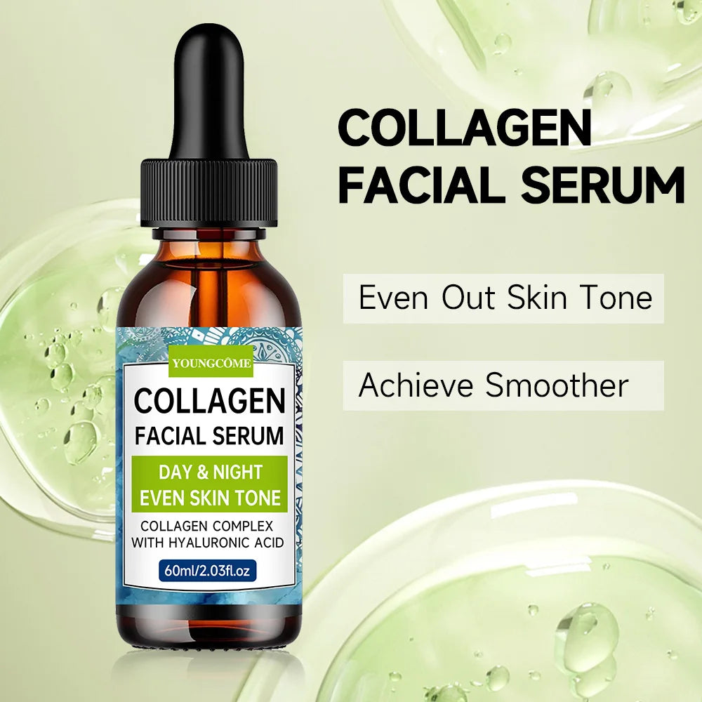 Collagen Face Serum with Hyaluronic Acid | Day & Night Hydrating Moisturizer for Even Skin Tone | Facial Care Essence Peaceful Pleasures Health and Wellness