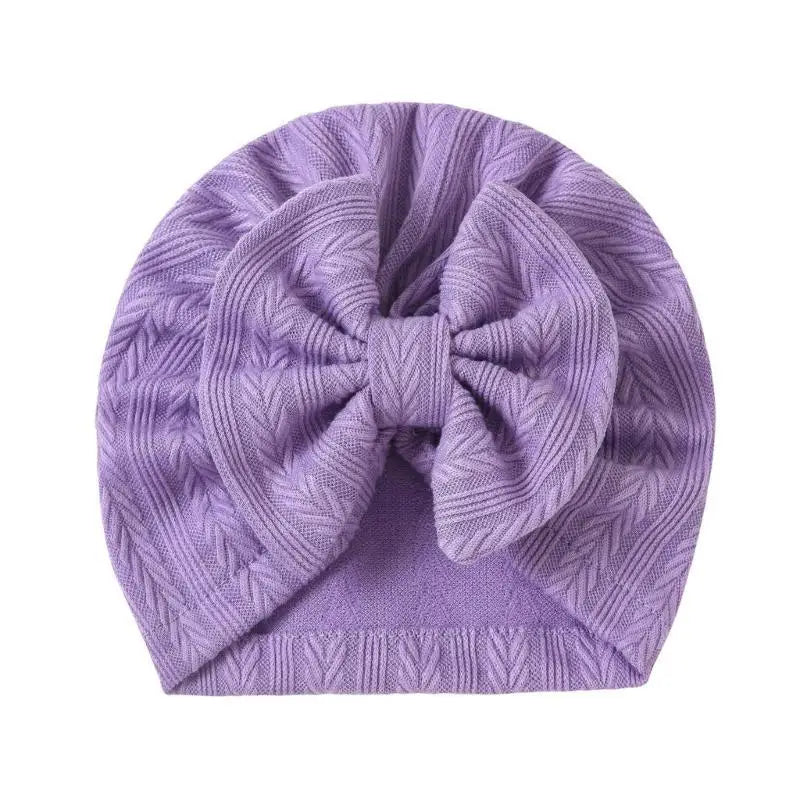 Bowknot Baby Bonnet Hat | Soft Cotton, Fits 0–24 Months Baby Bonnet Hat Peaceful Pleasures Health and Wellness