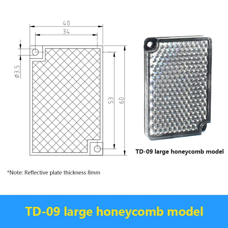 TD Mirror Reflector Plate for Photoelectric Sensors TD-02 to TD-09