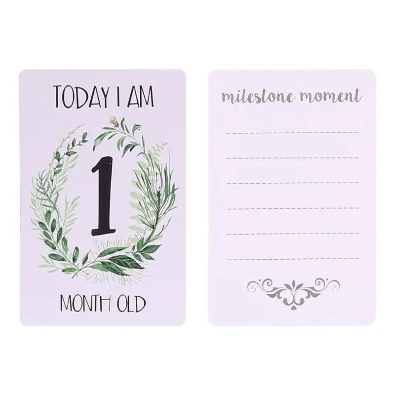 Baby Monthly Milestone Cards 0-12 Months | 12-Piece Set
