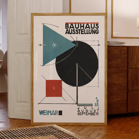 Bauhaus Ausstellung 1923 Weimar Canvas Wall Art | Framed Print Framed Canvas Print Peaceful Pleasures Health and Wellness