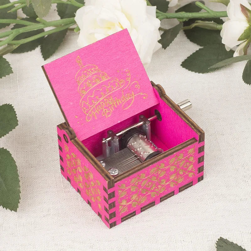 Classic 18-Note Wooden Music Box – "Happy Birthday" Gift