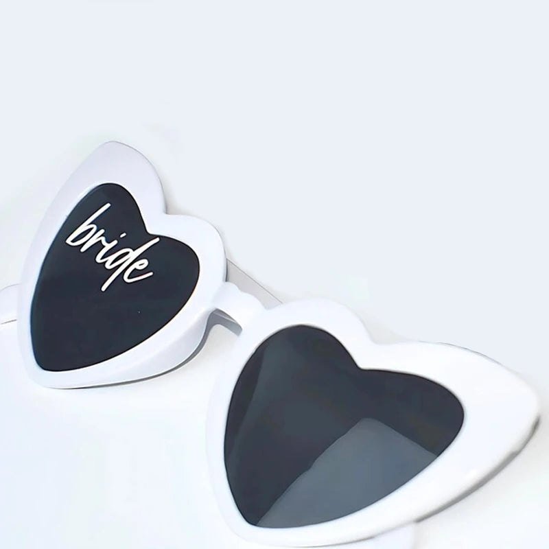 Heart Sunglasses Bachelorette Party Bride Bridesmaid Gift Party Sunglasses Peaceful Pleasures Health and Wellness Bride 1PCS