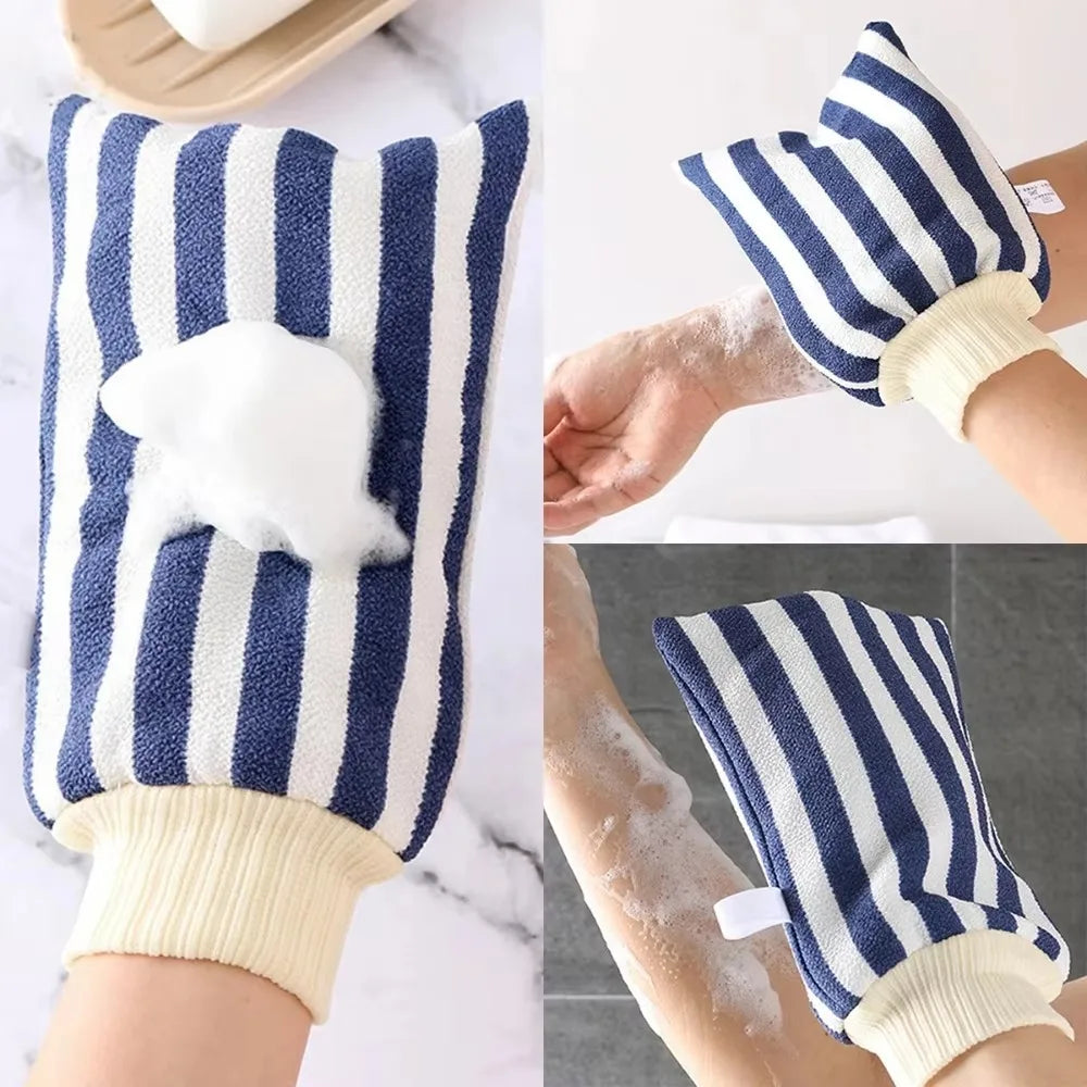 Exfoliating Bath Gloves – SPA Scrubber Mitt for Deep Cleaning