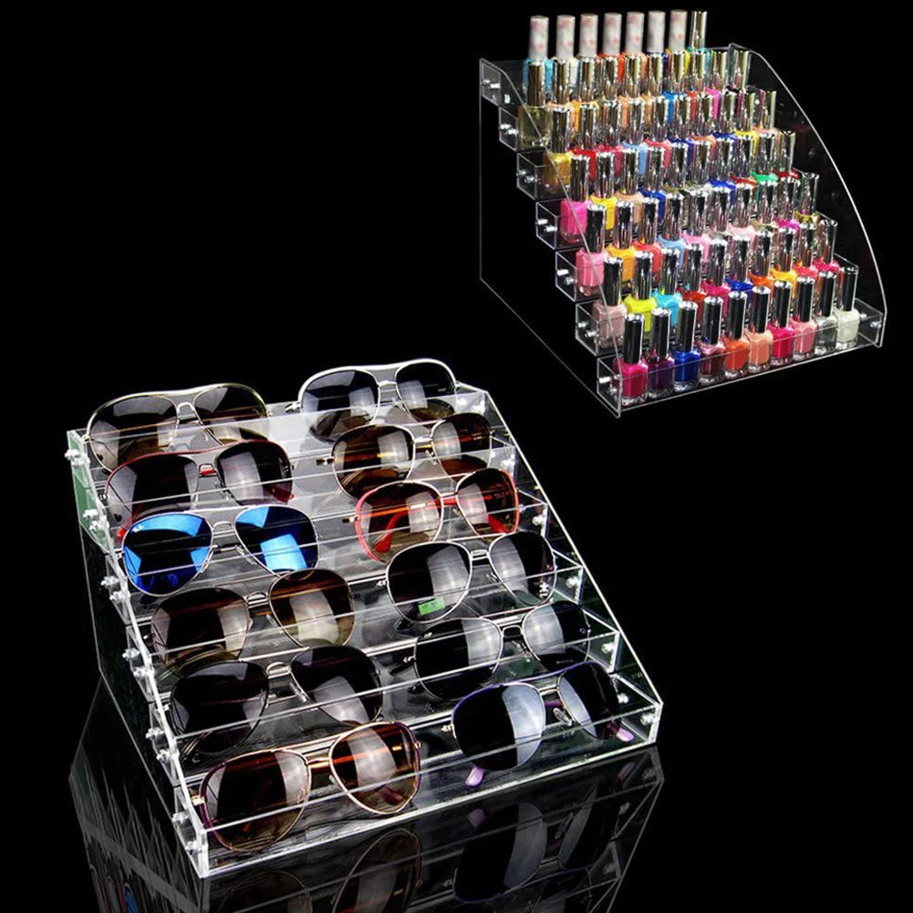 5-Tier Clear Acrylic Makeup & Cosmetic Organizer Box