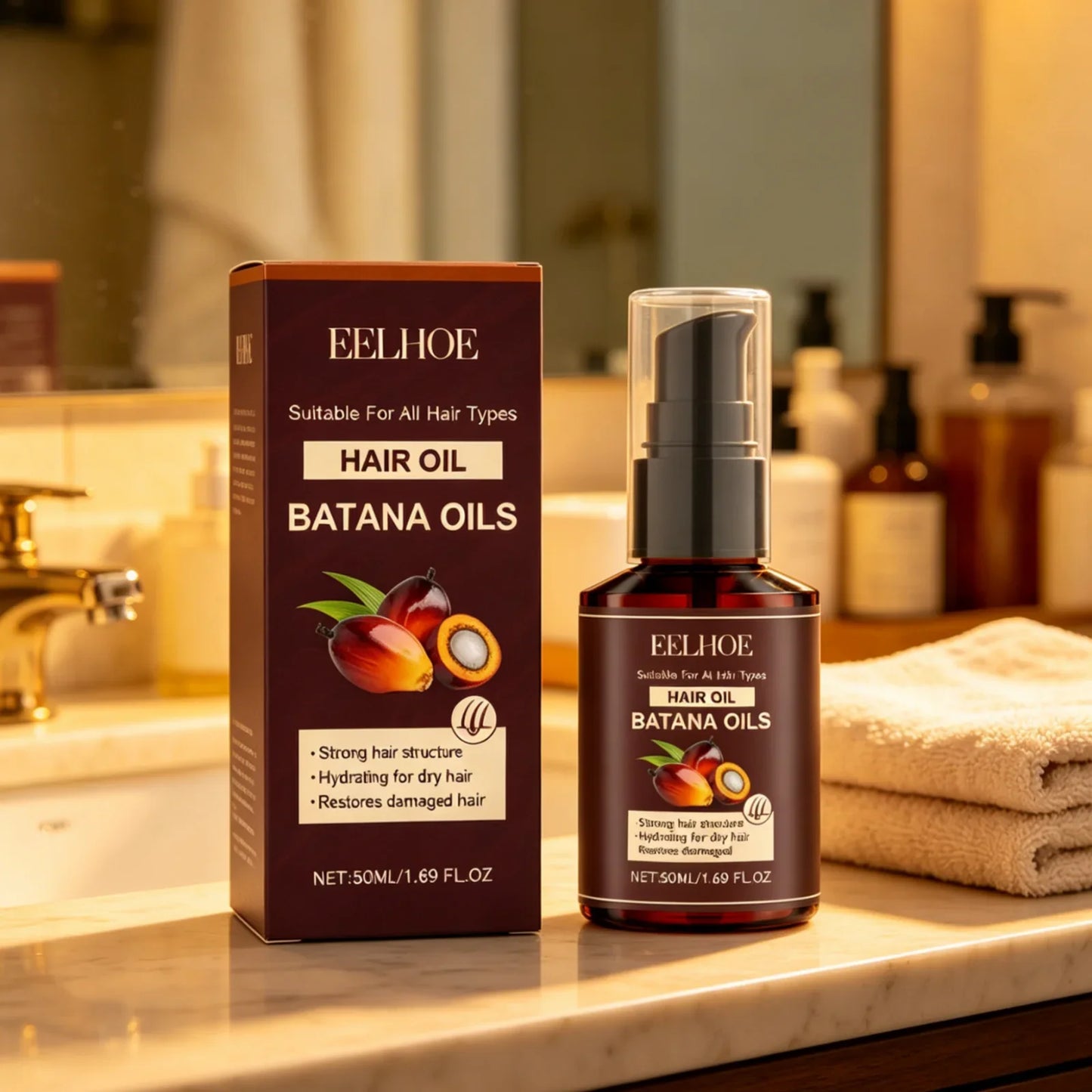 EELHOE Batana Hair Oil – Anti-Frizz Deep Nourishing Repair