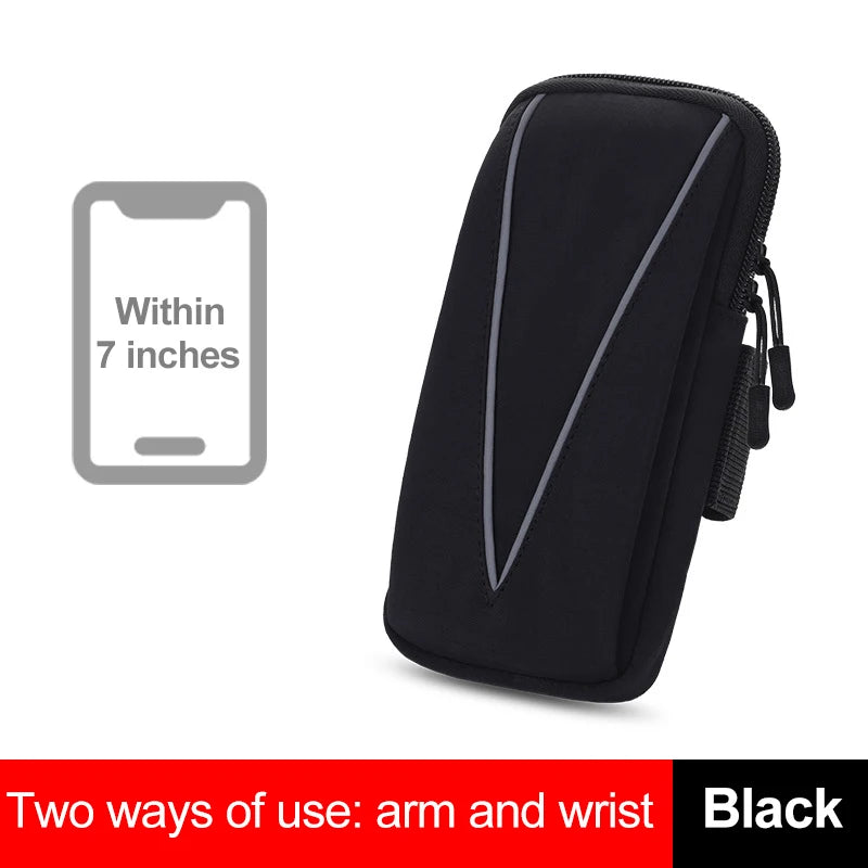 cell phone running armband Sport bag women Sports phone armband Mobile phone wrist stand Running racing accessories Wrist strap Peaceful Pleasures Health and Wellness Black