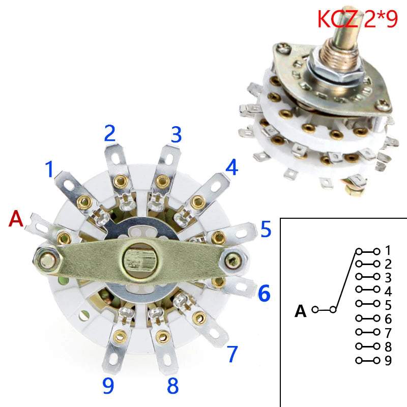 Rotary Switch Selector with Cap | 2 Pole & 4 Pole Multi-Position