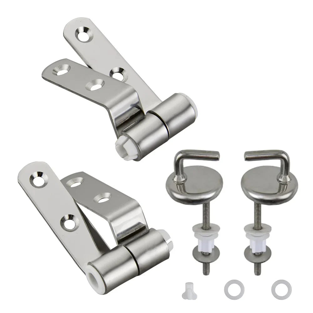 Stainless Steel Toilet Seat Hinge Soft-Close Replacement Set