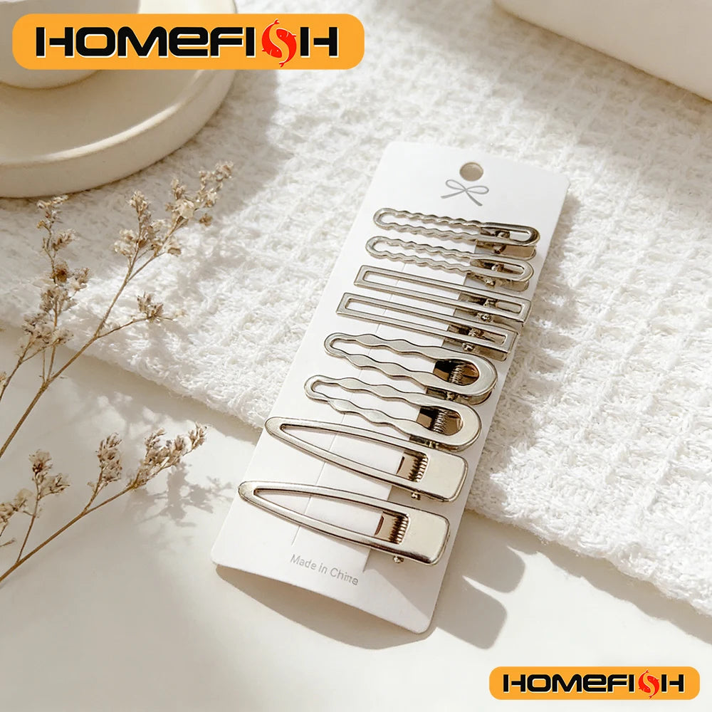 Sliver Metal Hair Clips Women Girls Duckbill Hairpin Personality Bangs Side Headwear Barrettes Hairclip Styling Accessories Peaceful Pleasures Health and Wellness