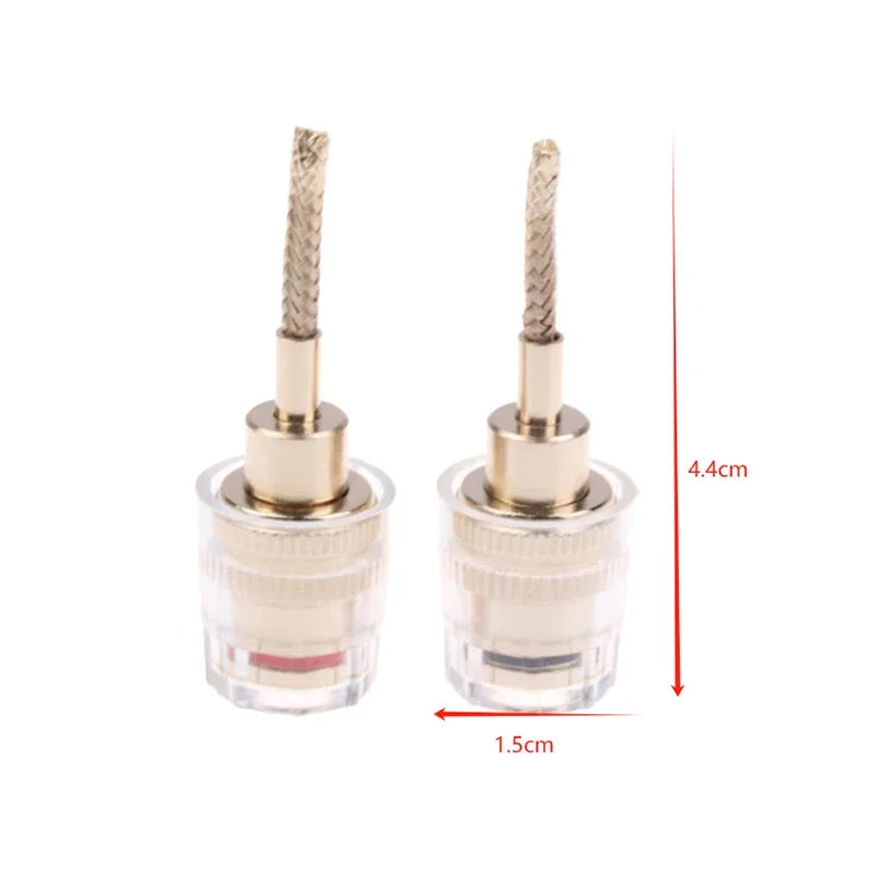 4mm Banana Female to 2mm Pin HIFI Cable Adapter | Copper Plug Audio Cable Adapter Peaceful Pleasures Health and Wellness