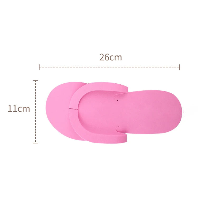 12-Pack Disposable Foam Pedicure Slippers for Salon & Spa