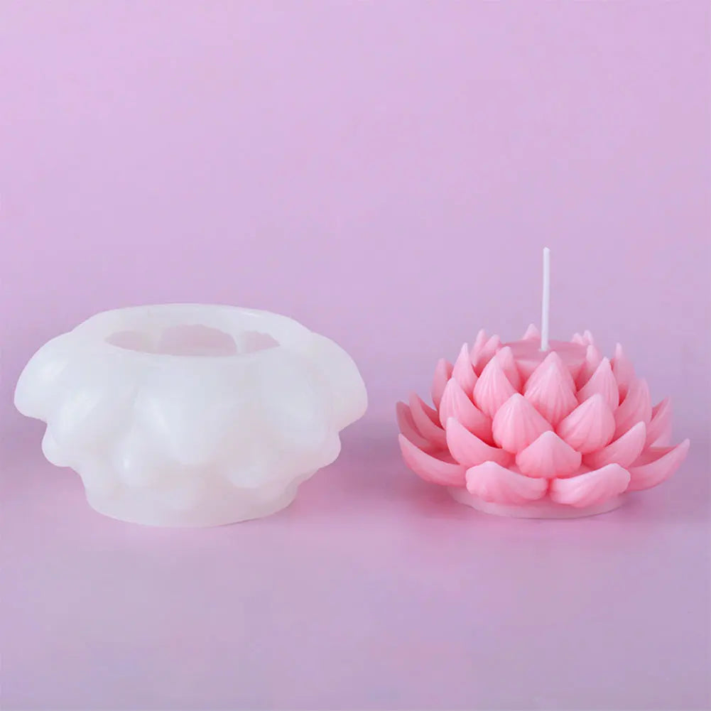 3D Lotus Flower Silicone Mold — Candle, Cake & Crafts Craft Supplies Peaceful Pleasures Health and Wellness