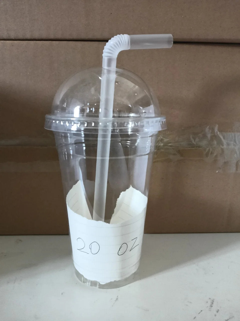 50Sets Disposable Plastic Cups with Dome Lids and Wide Straws To Go Iced coffee Cups BPA Free Clear Parfait and Smoothie Cups Peaceful Pleasures Health and Wellness 20OZ Bended 50pcs