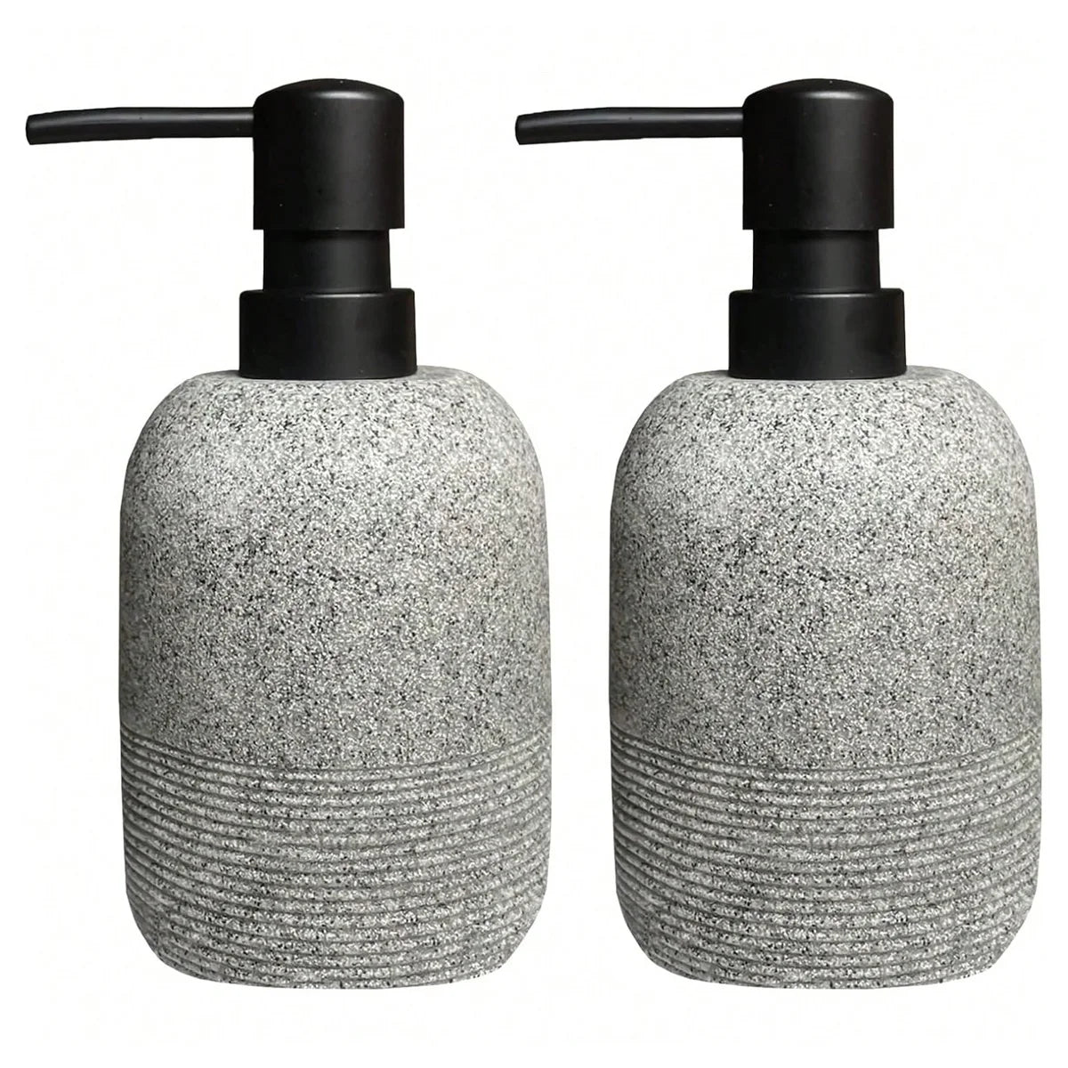 2pack Matte Soap Dispenser Sets with Pump,Hand Soap and Lotion Dispenser for Bathroom Countertop for Kitchen Peaceful Pleasures Health and Wellness GRAY