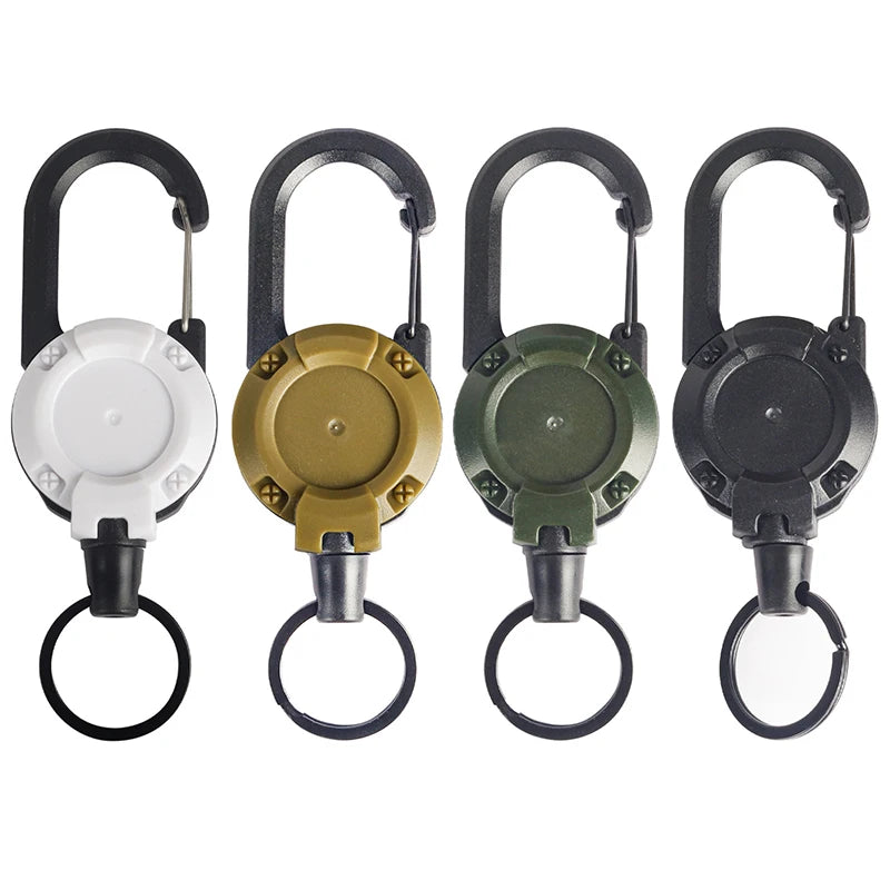 Retractable Tactical Keychain Clip | Anti-Loss Wire Rope