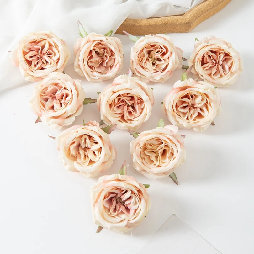 Artificial Silk Peony Flower Heads 25/50PCS | Wedding & Decor