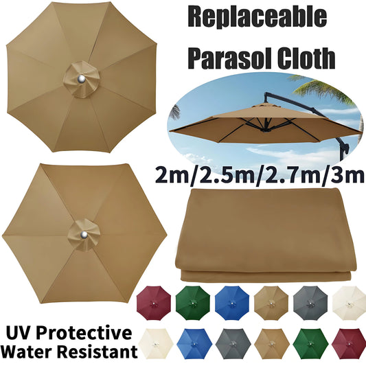 Patio Umbrella Replacement Canopy 6/8 Rib Anti-UV Polyester Umbrella Replacement Canopy Peaceful Pleasures Health and Wellness