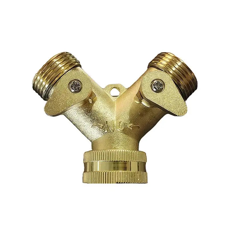 3/4" 2-Way Garden Hose Splitter with Dual Shut-Off Valves
