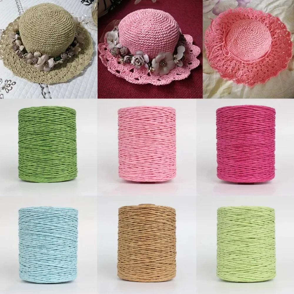 Raffia Straw Yarn 280–300m | DIY Crochet Knitting Thread