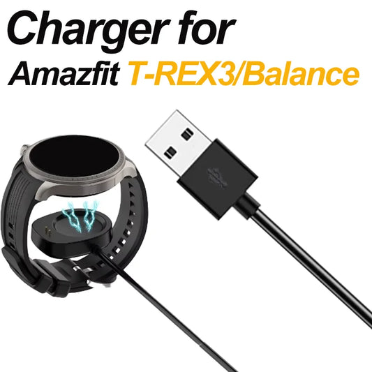 Charger for Amazfit Balance A2286/ Balance 2 A2429 / T-Rex 3 Smart Watch Charging Cradle Dock Stand Cable Magnetic Cord Charger Peaceful Pleasures Health and Wellness