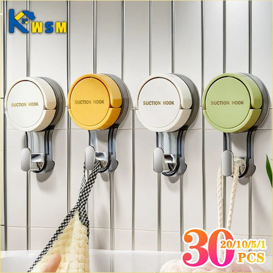 Reusable Suction Cup Hooks – Waterproof Bathroom Wall Hooks 1–30pk Suction Cup Hooks Oasis Select