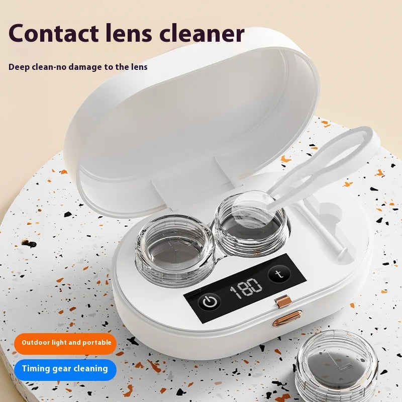 Portable Auto Fold Ultrasonic Lens Cleaner for Daily Lens Care & Sanitation Peaceful Pleasures Health and Wellness