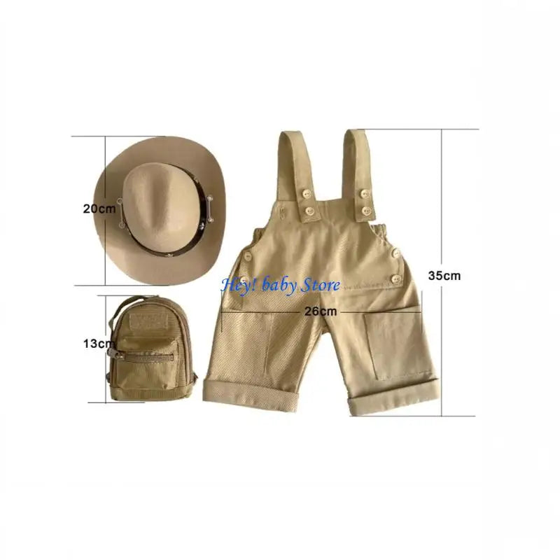 Newborn Photography Romper Hat & Bag Set | 0–1 Month Baby