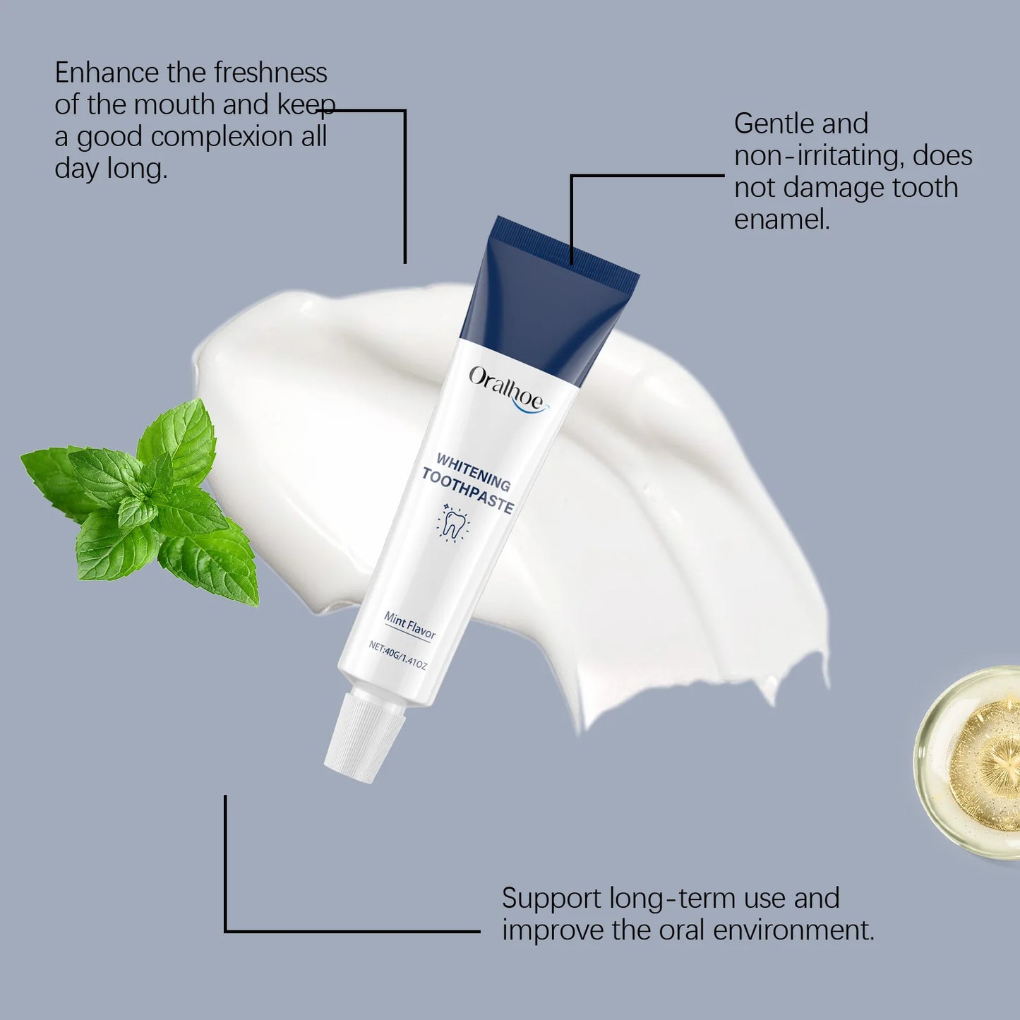 Oralhoe Whitening Toothpaste – Stain Removal & Fresh Breath