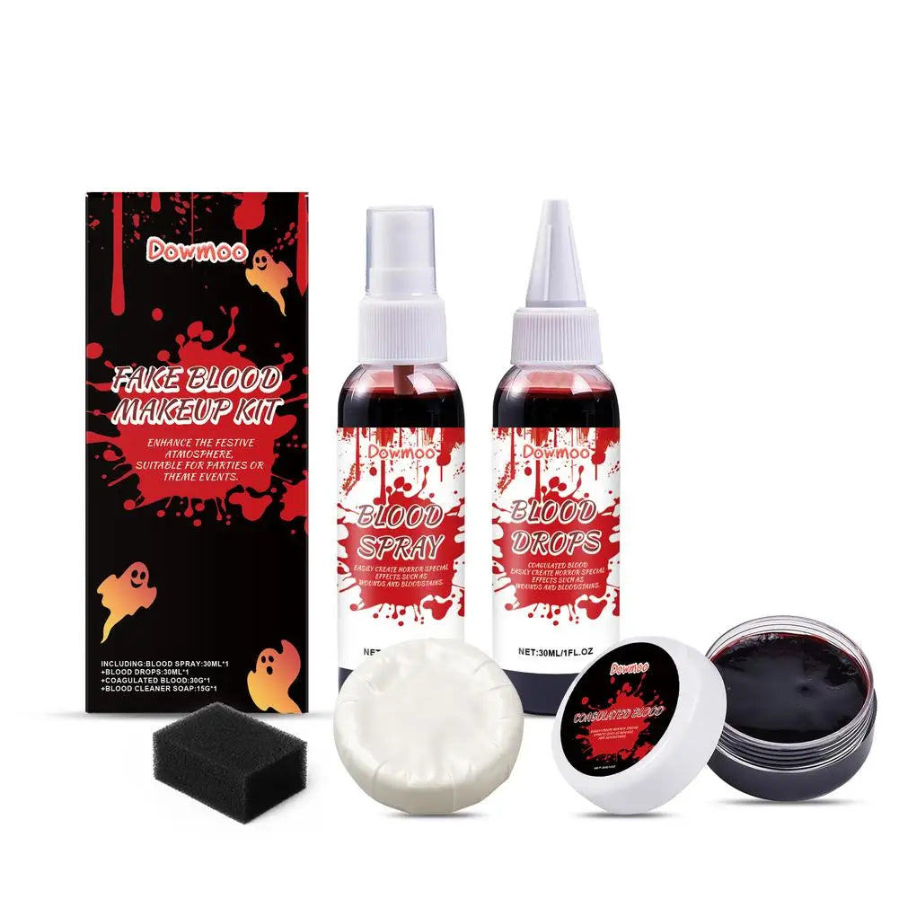 Halloween Scar Wax & Fake Blood Special Effects Makeup Kit