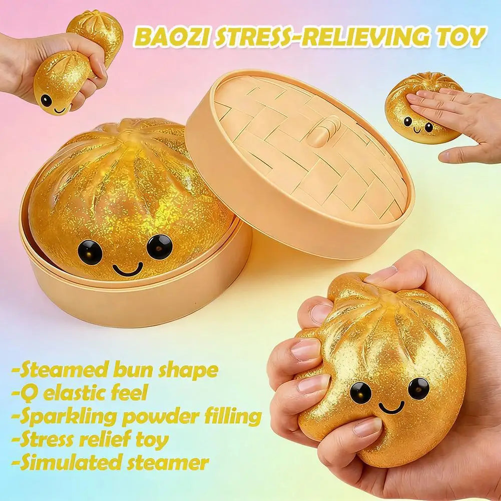 Colorful Crystal Buns Stress Relief Squeeze Toy Peaceful Pleasures Health and Wellness