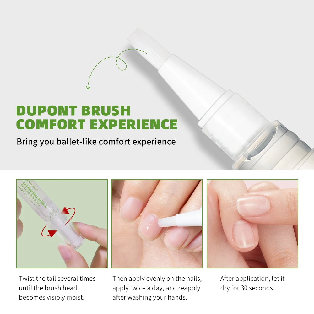 Lakerain Anti-Nail Biting Pen Strong Bitter Protect Nails Apply Quickly Safe Ingredients Natural Moisturizing Nail Pen Care Tool Peaceful Pleasures Health and Wellness