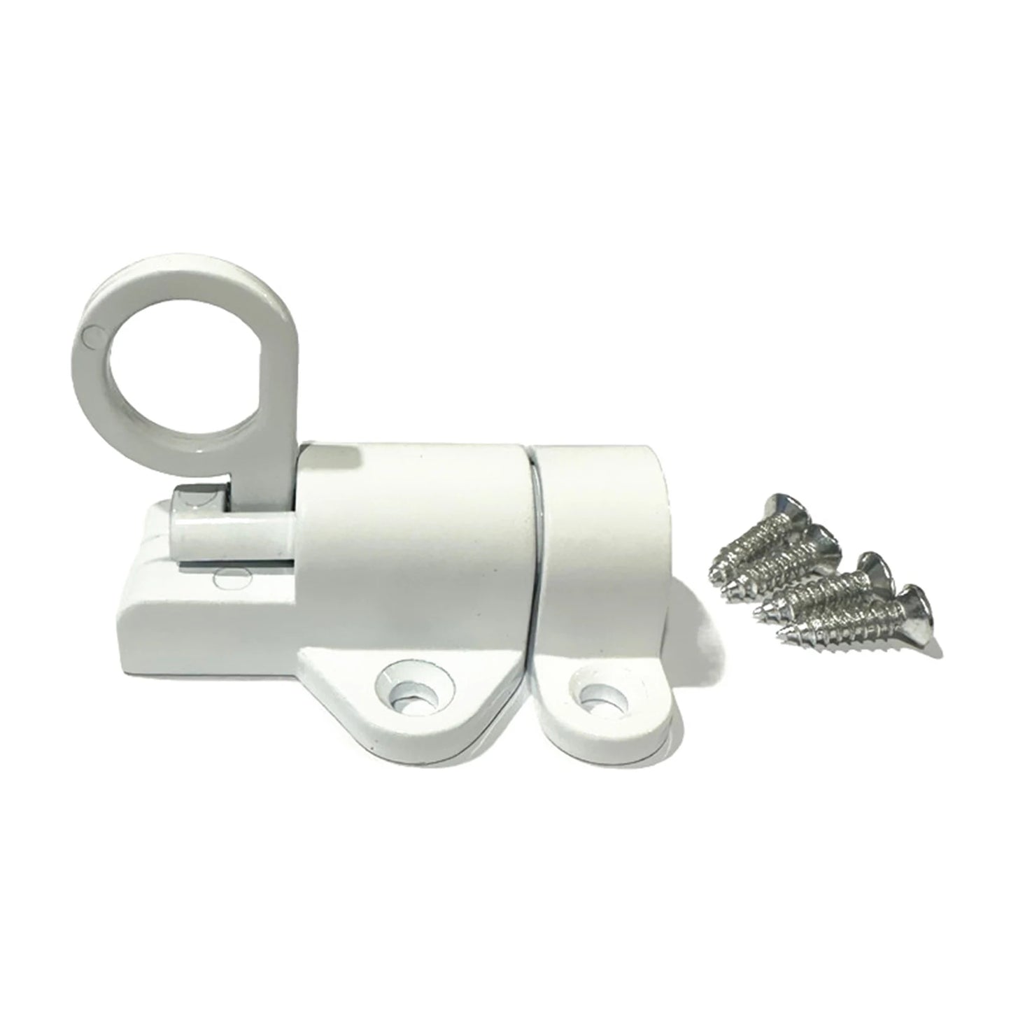 Aluminum Alloy Spring Bolt Door Latch Lock | Window & Gate Door Bolt Latch Peaceful Pleasures Health and Wellness WHITE