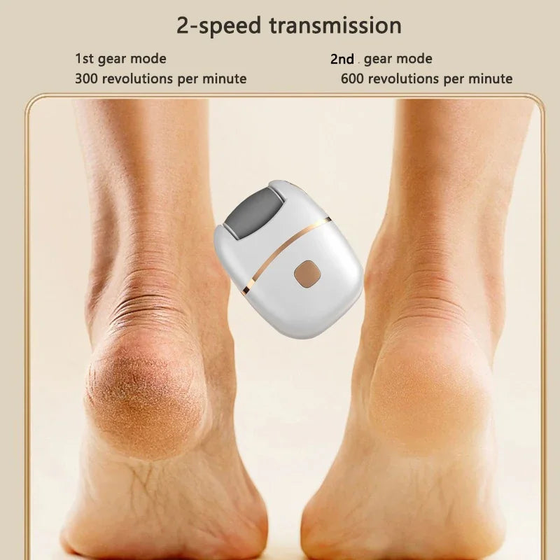Rechargeable Electric Foot File Grinder – 2 Grinding Heads