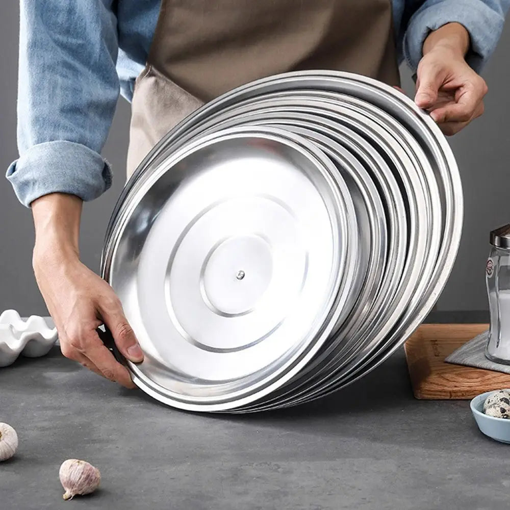 30-42cm Wok Pot Lid Universal Stainless Steel Kitchen Food Lid Thickened Reusable Frying Pan Cover Restaurant Kitchenware Peaceful Pleasures Health and Wellness