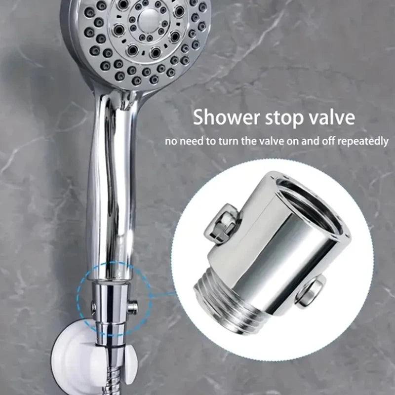 ABS Shower Head Control Switch Flow Water Stop Valve One-Button Pause Water Controller Flow Regulator Bathroom Accessories Peaceful Pleasures Health and Wellness