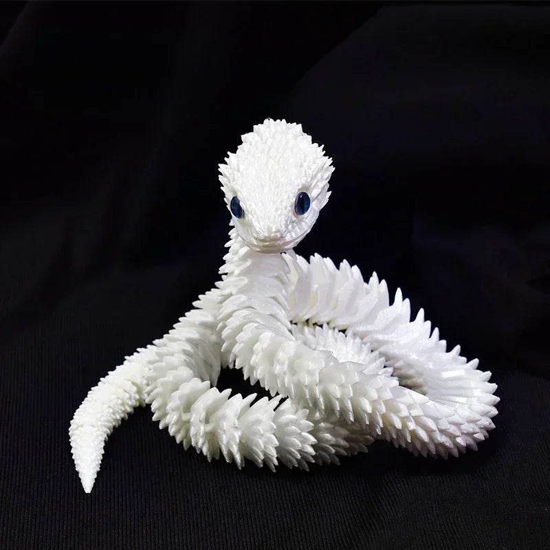3D Printed Articulated Snake Fidget Toy | Desk Ornament Figurine