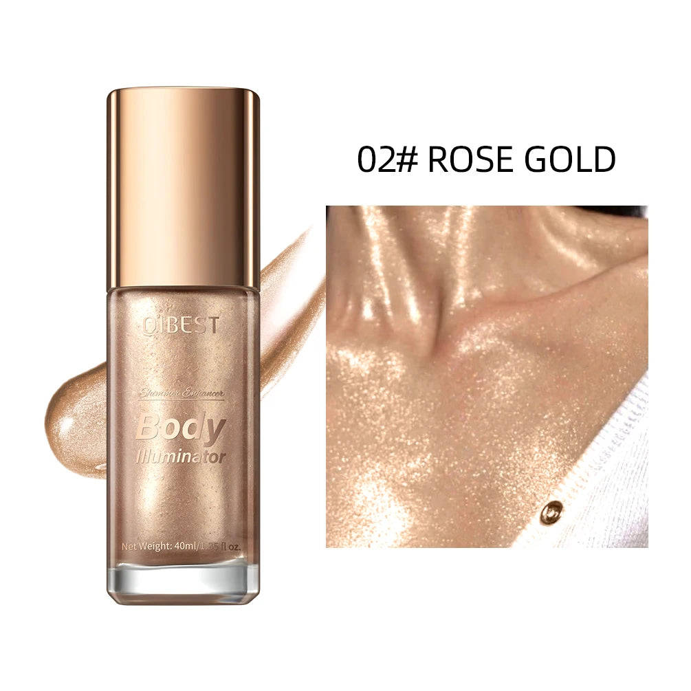 3D Face Brighten Highlighter Cosmetic Shimmer Highlighter Stick Liquid Face Contour Bronze Concealer Cream Makeup Tool 5 Colors Peaceful Pleasures Health and Wellness 02 Rose Gold
